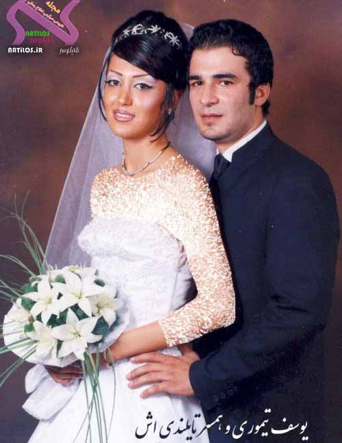عکس لو رفته عروسی یوسف تیموری و همسرش راپان + بیوگرافی