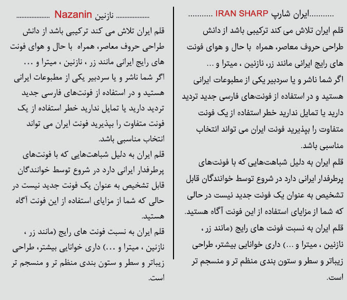 فونت ایران شارپ